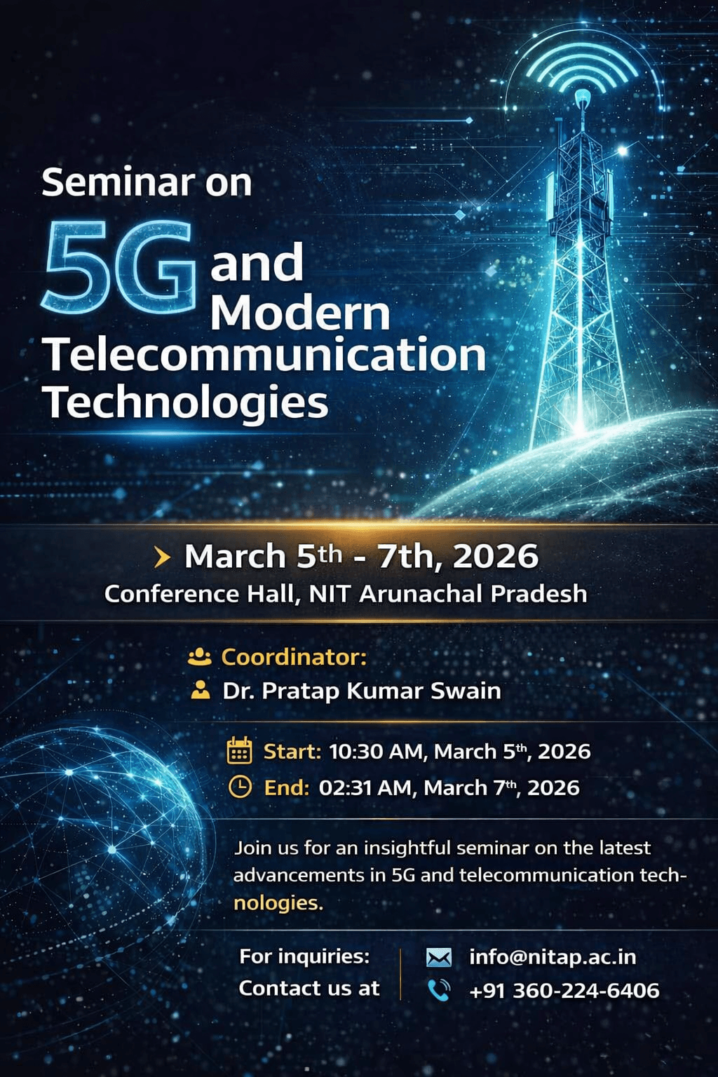 Seminar on 5G and Modern Telecommunication Technologies